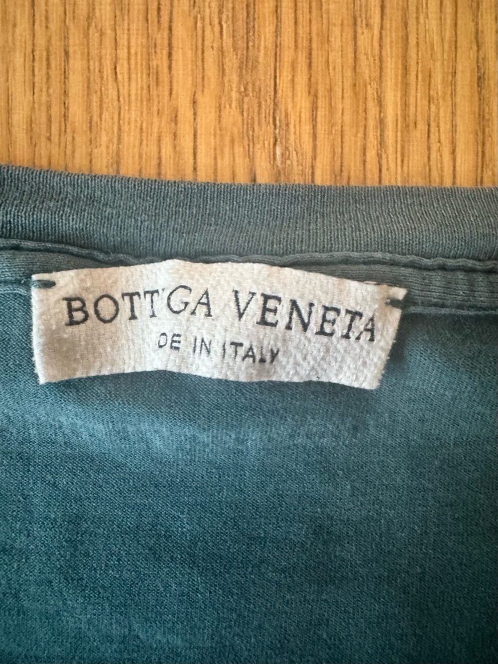 Bottega Veneta 52 Mens Large T Shirt Green Crew Neck Short Sleeve Cotton - Picture 3 of 10
